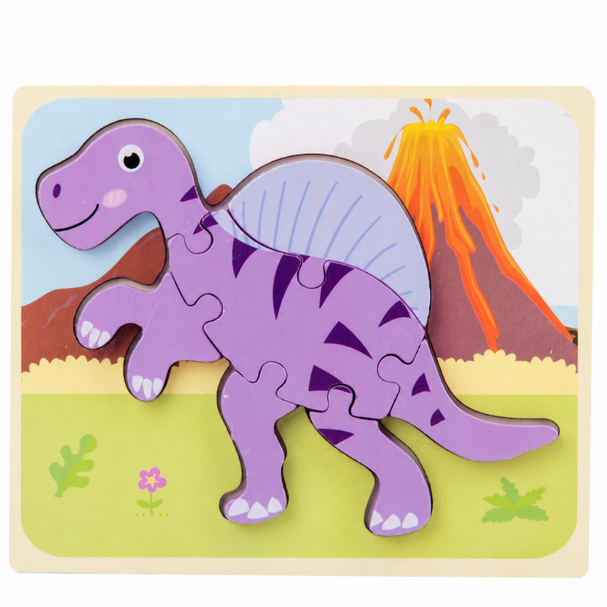 Rompecabezas de Dinosaurios de Madera para Niños 3D