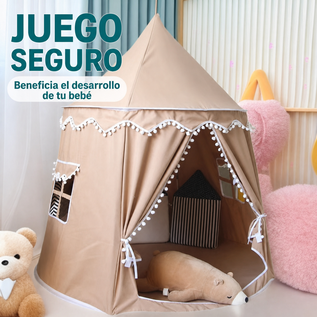 Casita de Juegos Infantil Plegable para Niños y Niñas - 2