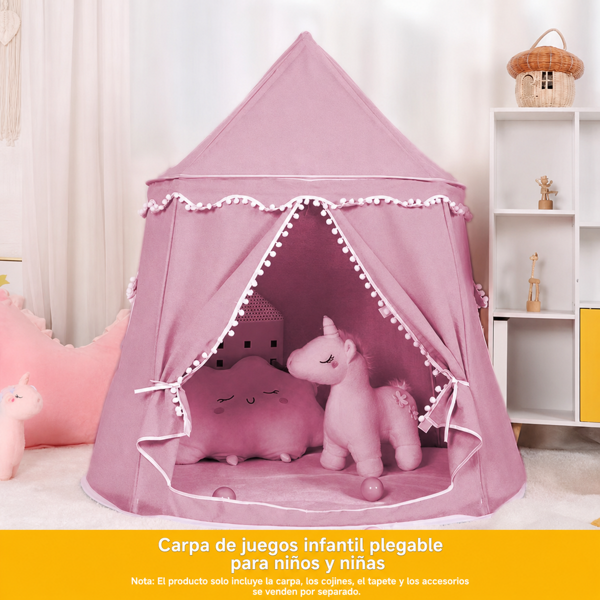 Casita de Juegos Infantil Plegable para Niños y Niñas - 8