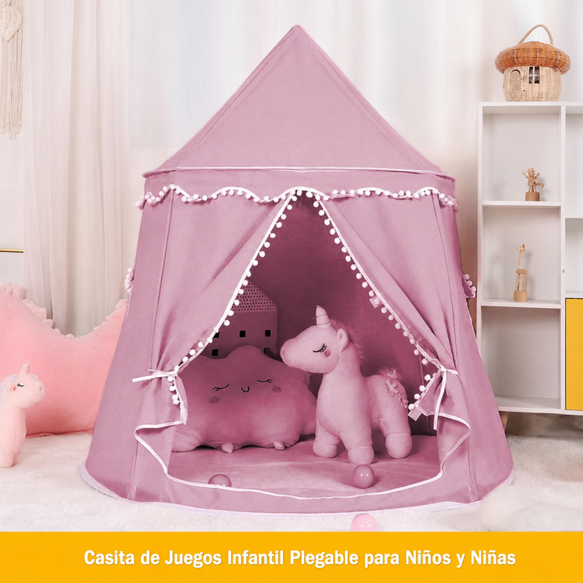 Casita de Juegos Infantil Plegable para Niños y Niñas
