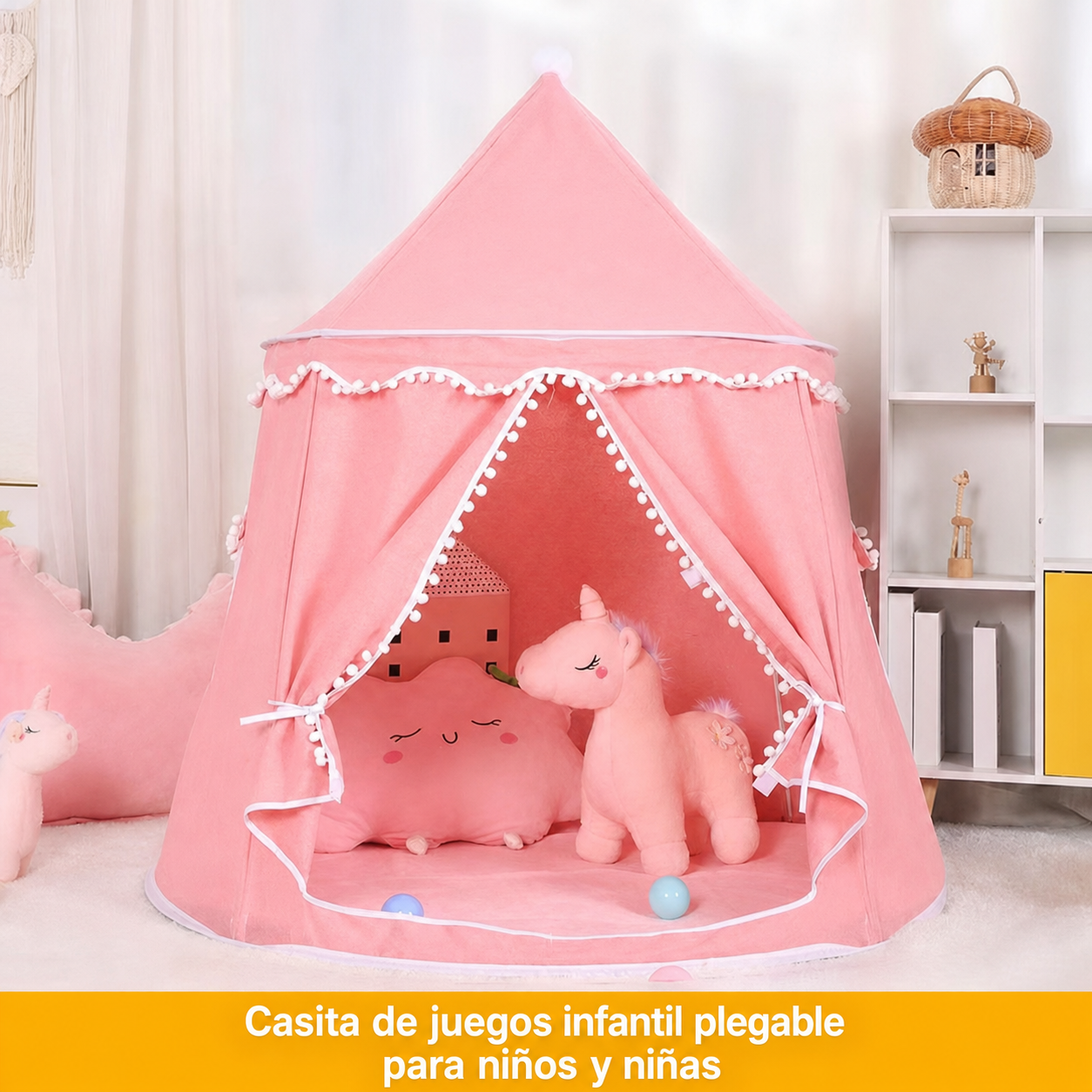 Casita de Juegos Infantil Plegable para Niños y Niñas
