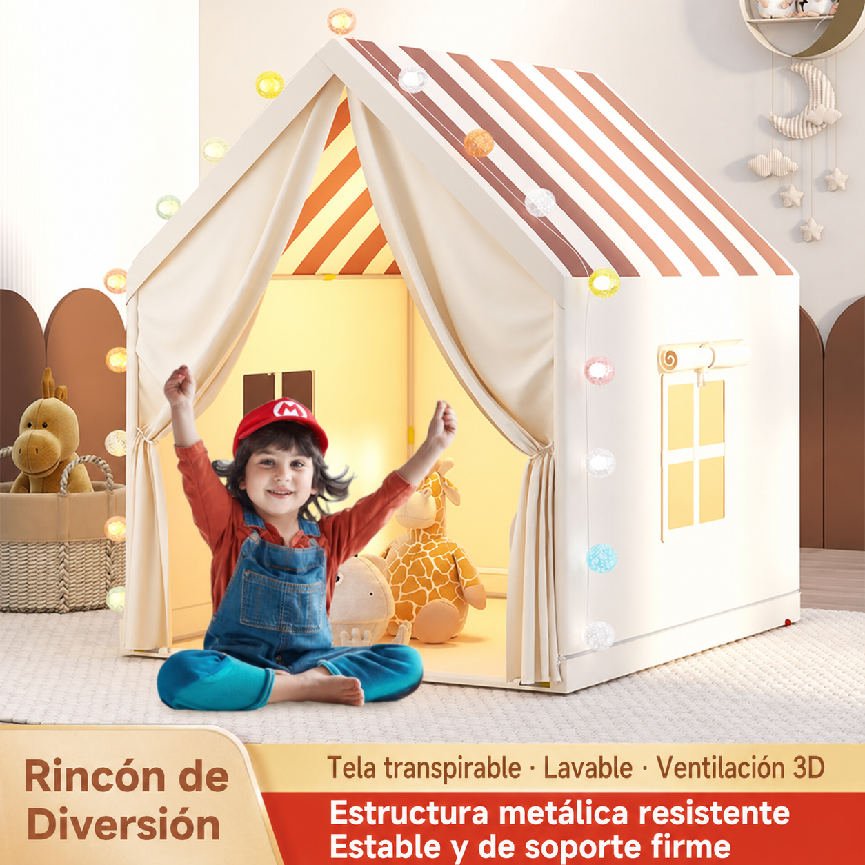 Casita Tienda de Juego Infantil de Tela para Niños - 2