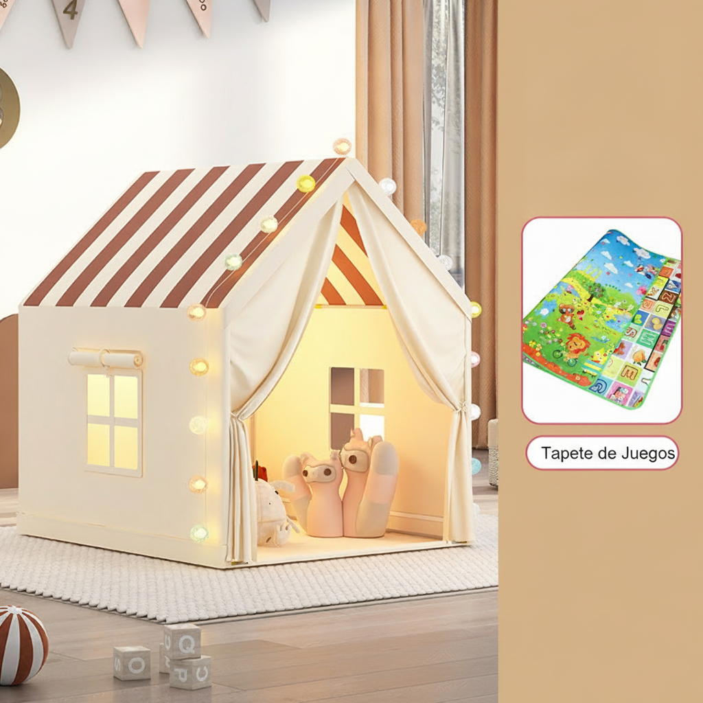Casita Tienda de Juego Infantil de Tela para Niños - 10