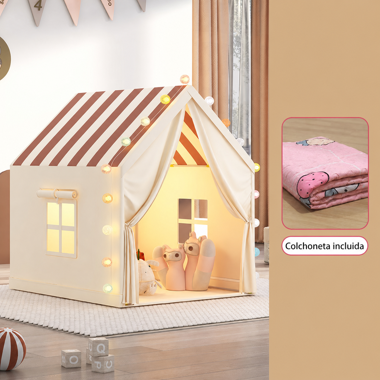 Casita Tienda de Juego Infantil de Tela para Niños
