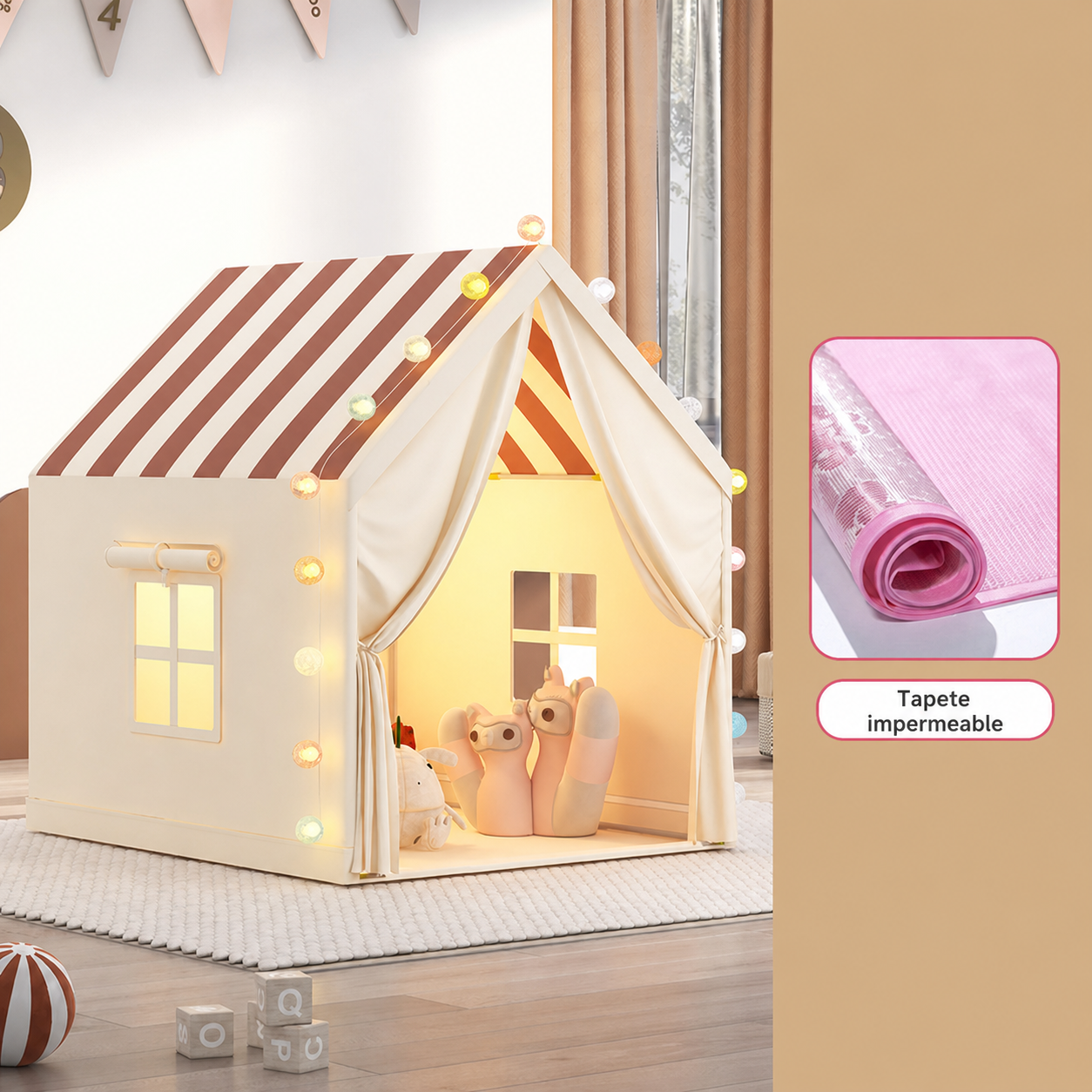 Casita Tienda de Juego Infantil de Tela para Niños