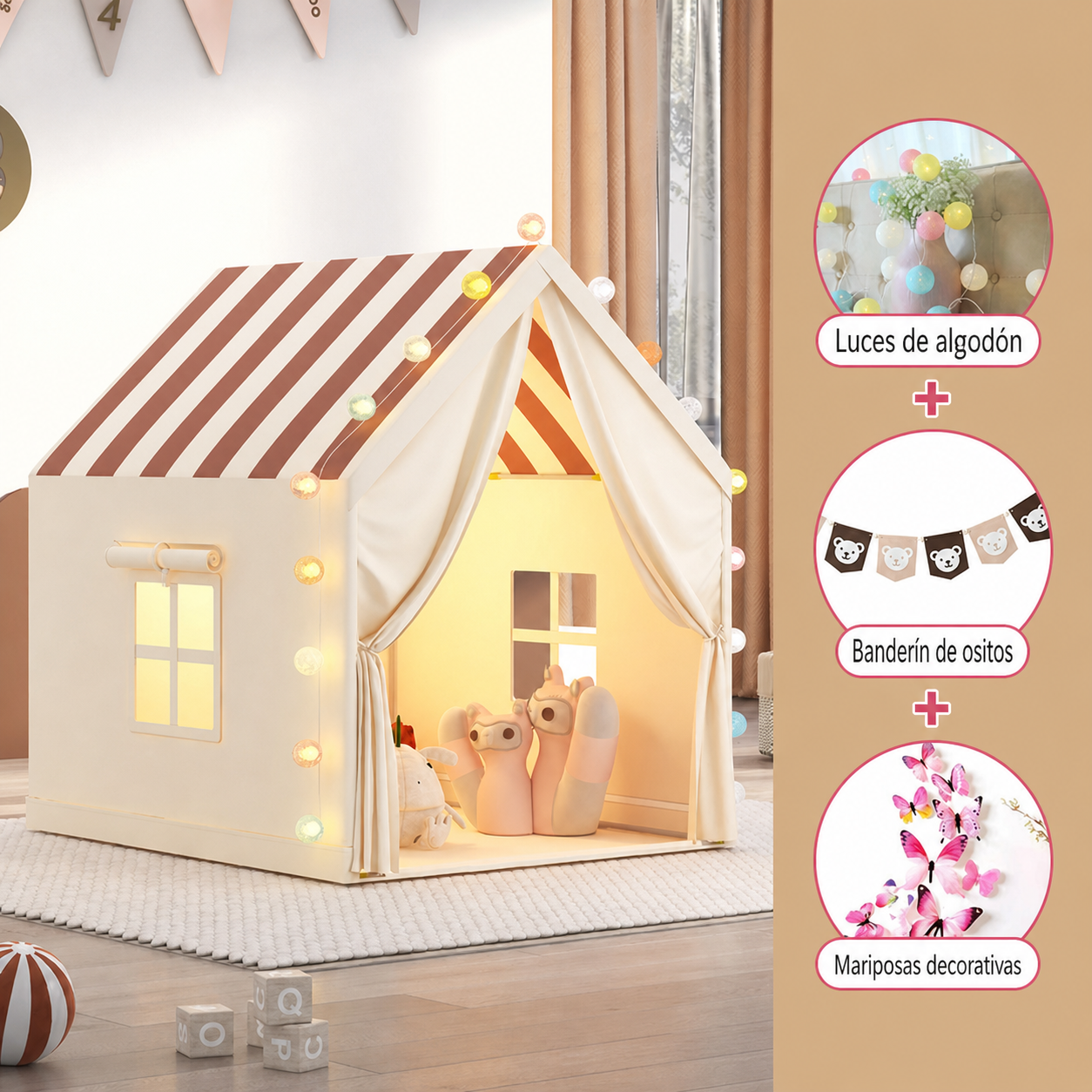 Casita Tienda de Juego Infantil de Tela para Niños