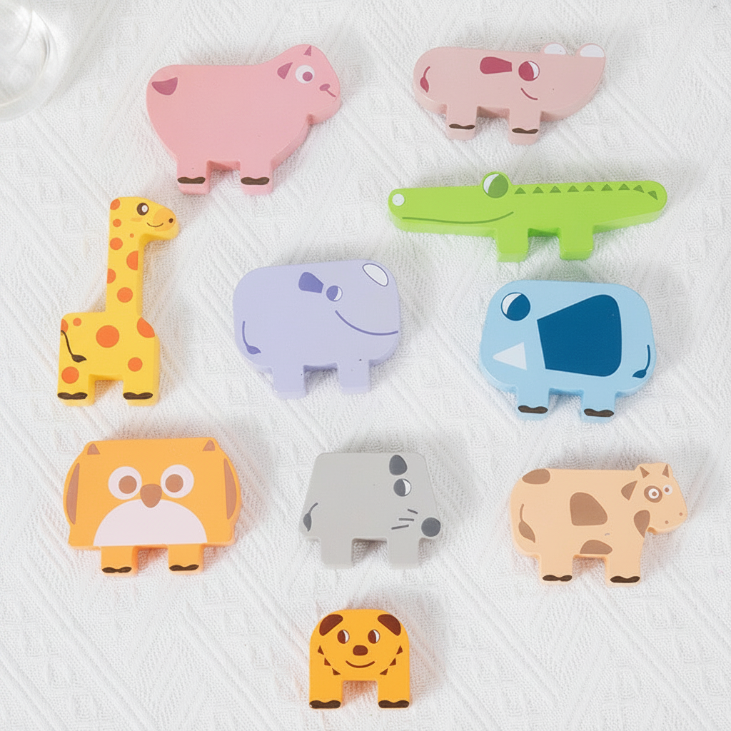 Juego de Apilar Animales de Madera para Niños - 3