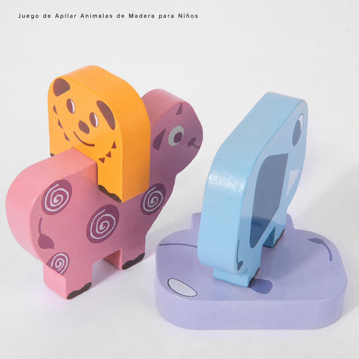 Juego de Apilar Animales de Madera para Niños - 4