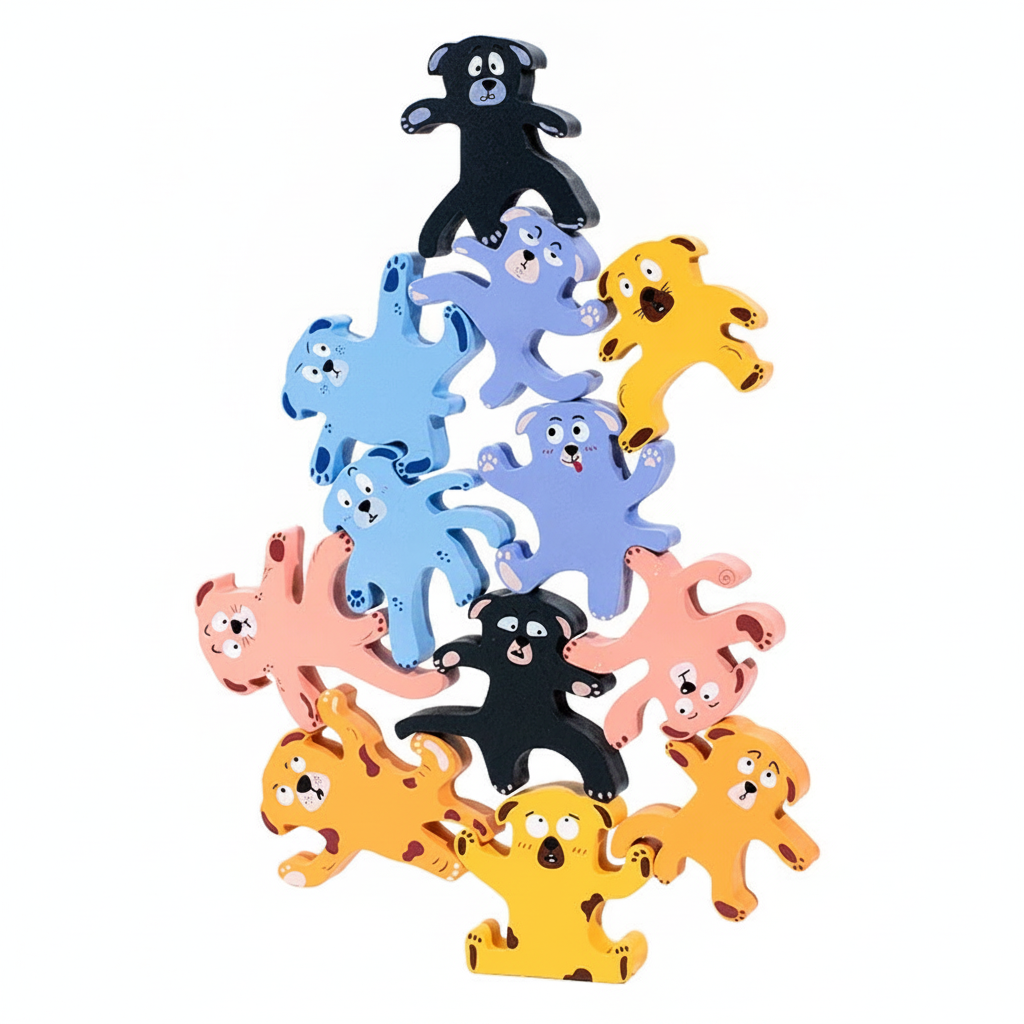 Juego de Apilar Animales de Madera para Niños - 6