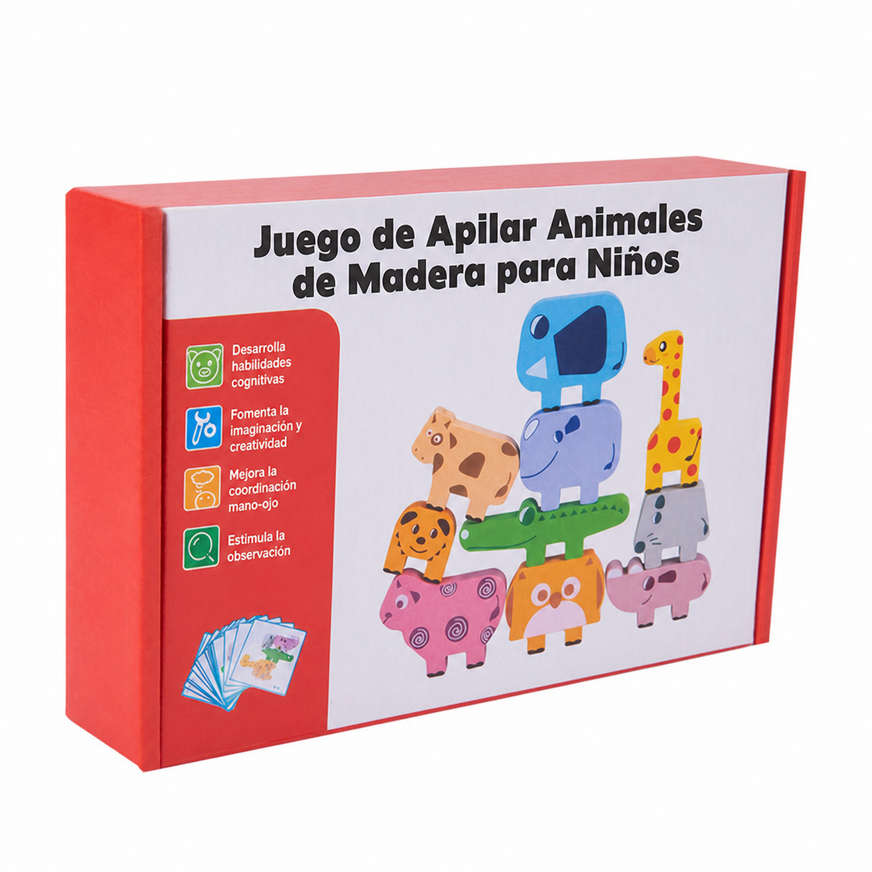 Juego de Apilar Animales de Madera para Niños - 7