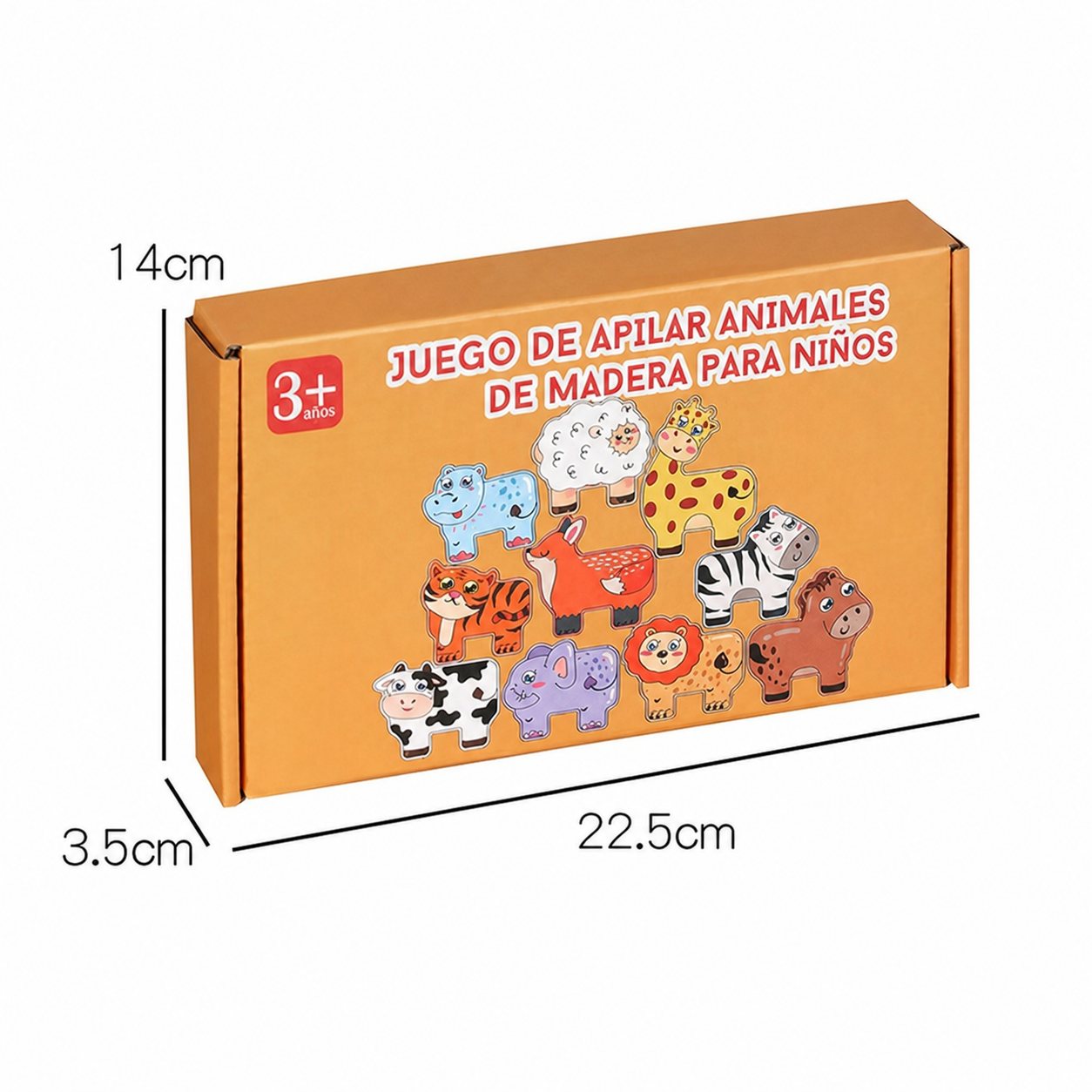 Juego de Apilar Animales de Madera para Niños - 8