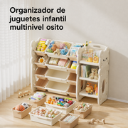 Organizador de juguetes infantil tipo osito multicanasta - 1