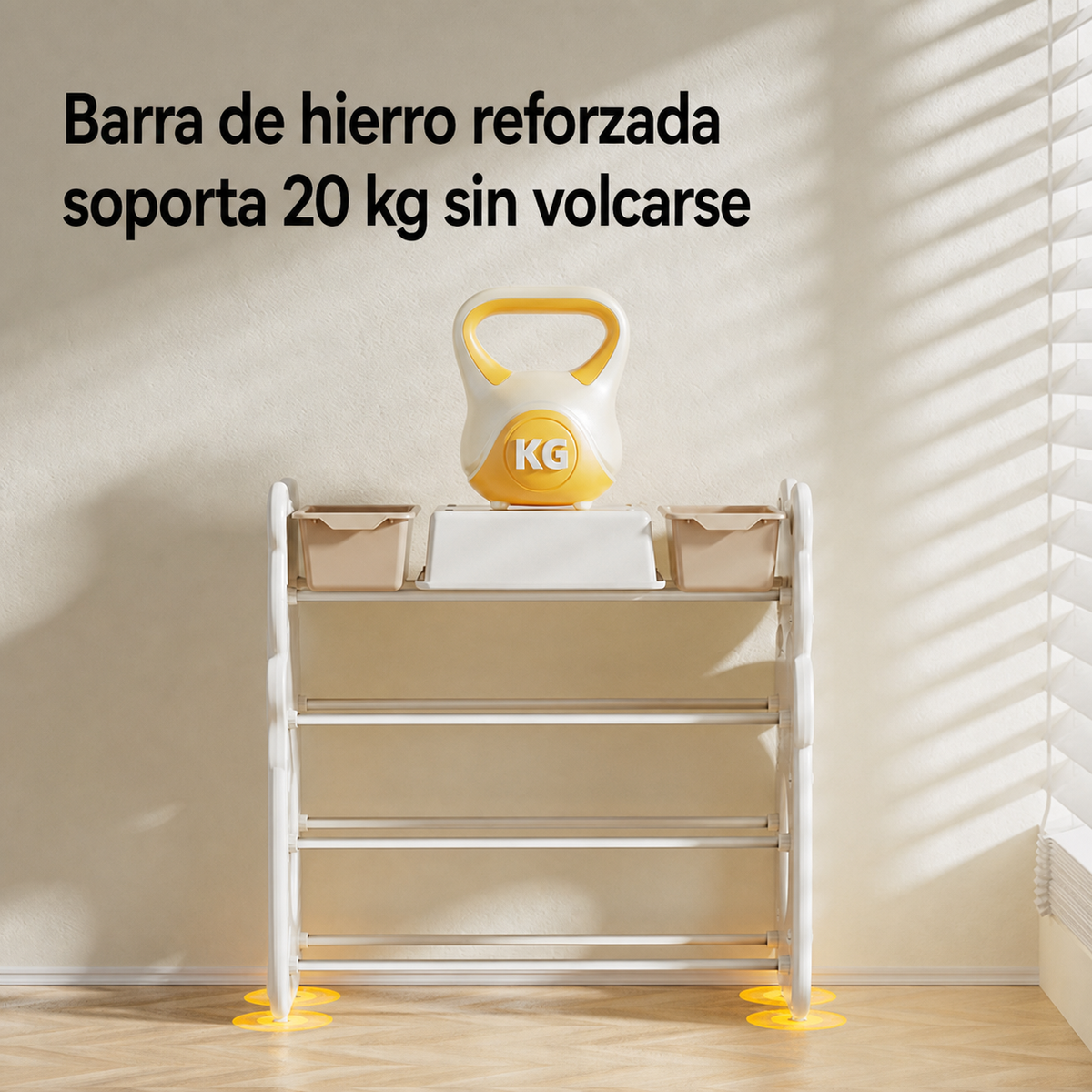Organizador de juguetes infantil tipo osito multicanasta - 4