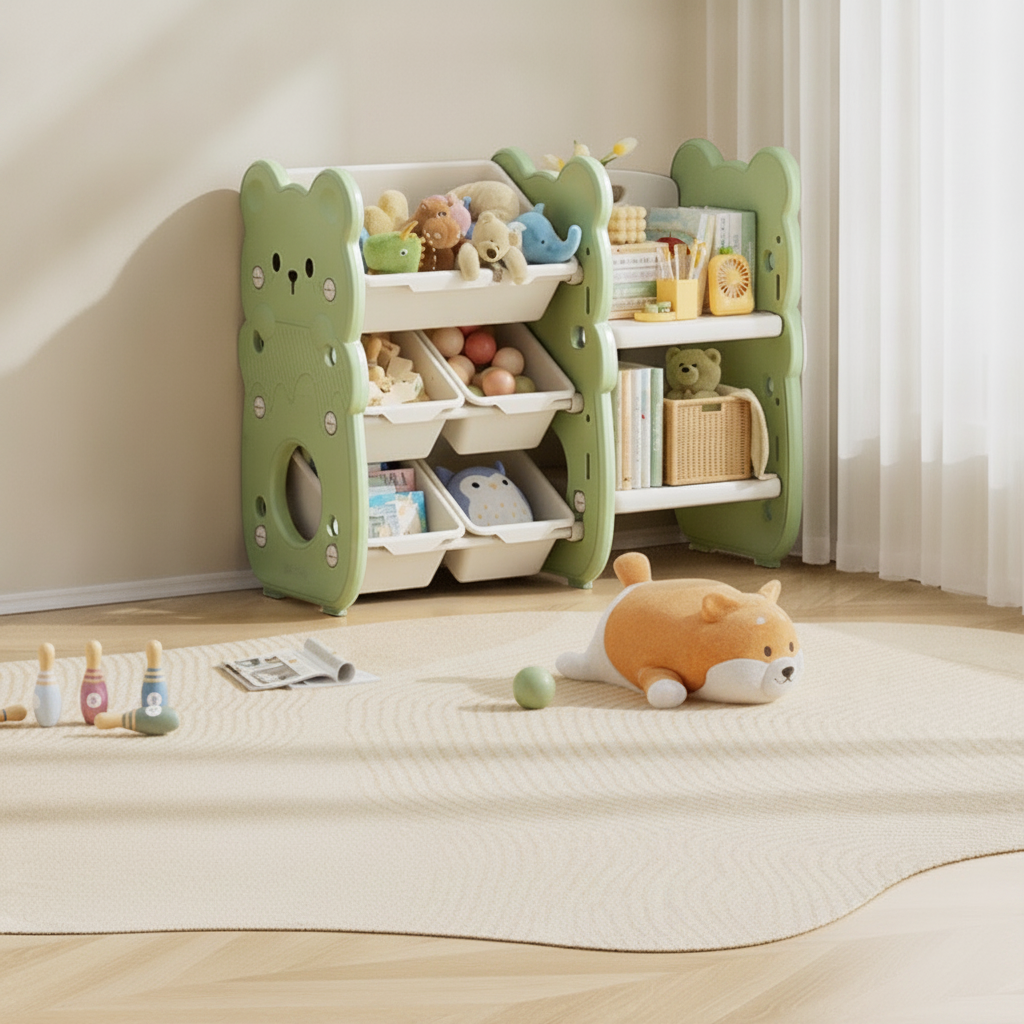 Organizador de juguetes infantil tipo osito multicanasta - 7