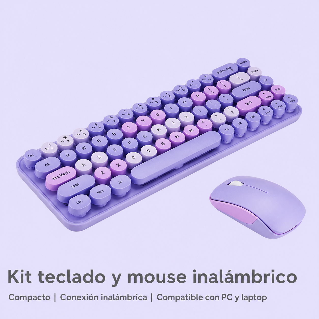 Kit Teclado y Mouse Inalámbrico MOFii i豆 Compacto - 9