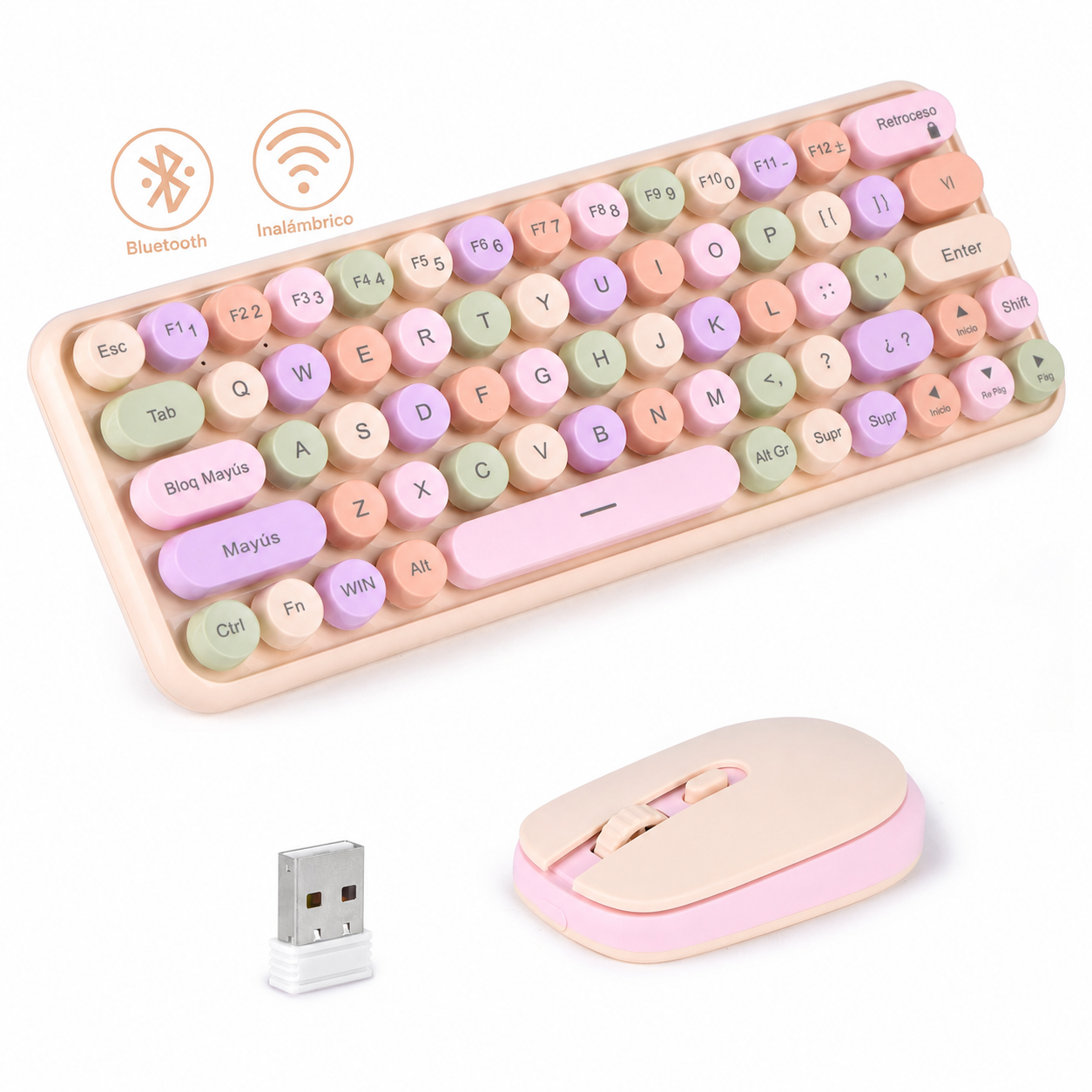 Teclado y Mouse Inalámbricos MOFii 65 Teclas - 5