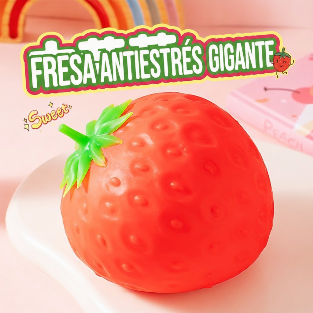 Fresa Antiestrés Gigante Squishy de TPR Slow Rise - 1