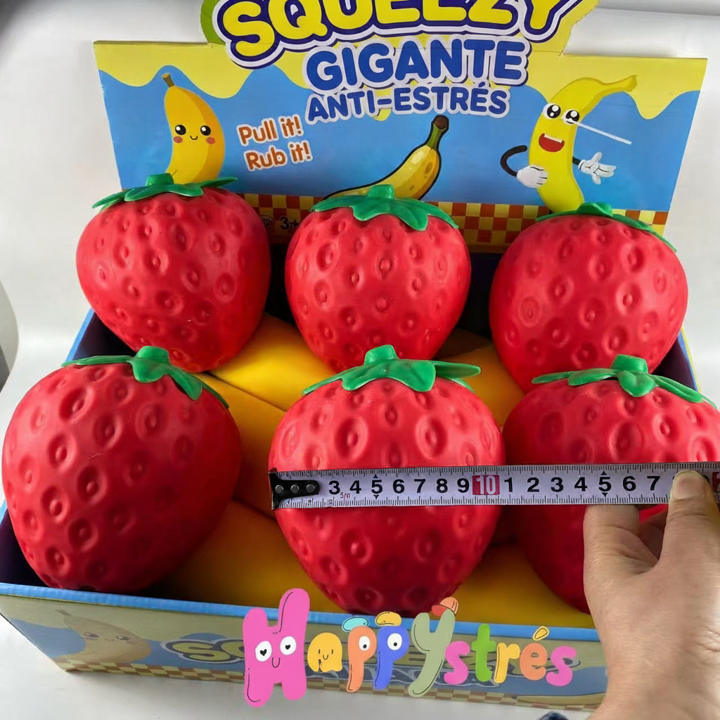 Fresa Antiestrés Gigante Squishy de TPR Slow Rise - 9