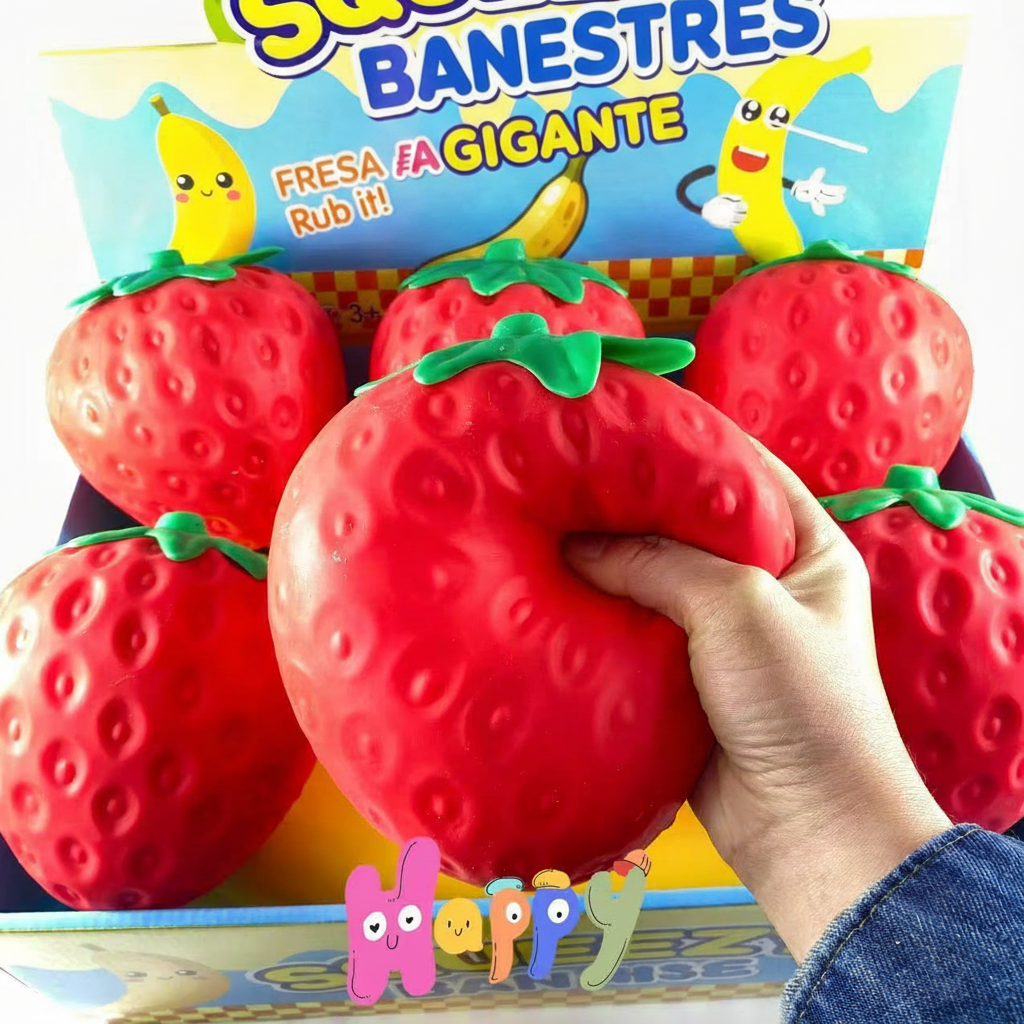 Fresa Antiestrés Gigante Squishy de TPR Slow Rise - 2