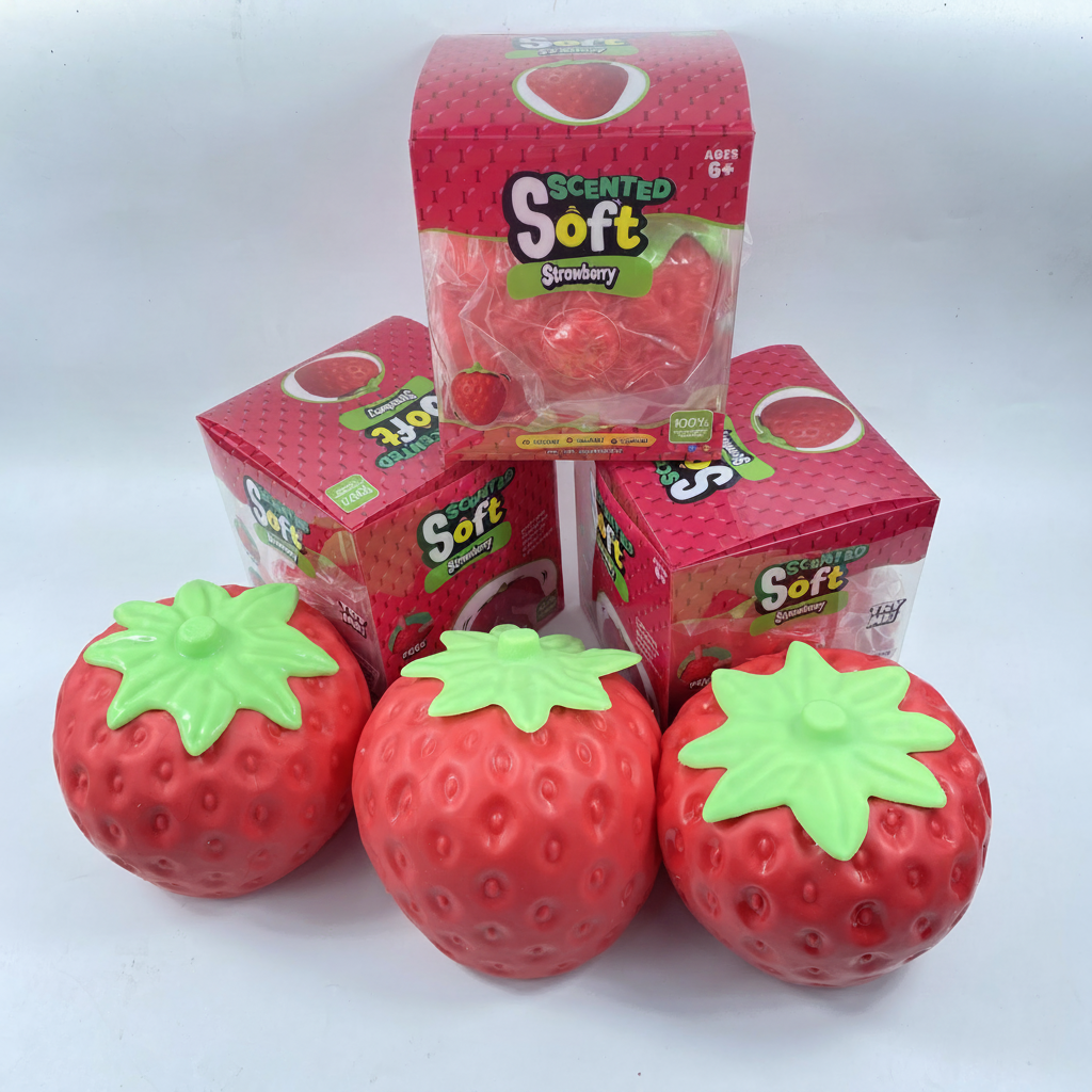 Fresa Antiestrés Gigante Squishy de TPR Slow Rise - 3