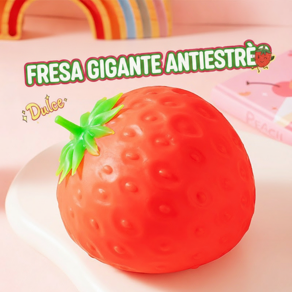 Fresa Antiestrés Gigante Squishy de TPR Slow Rise - 7