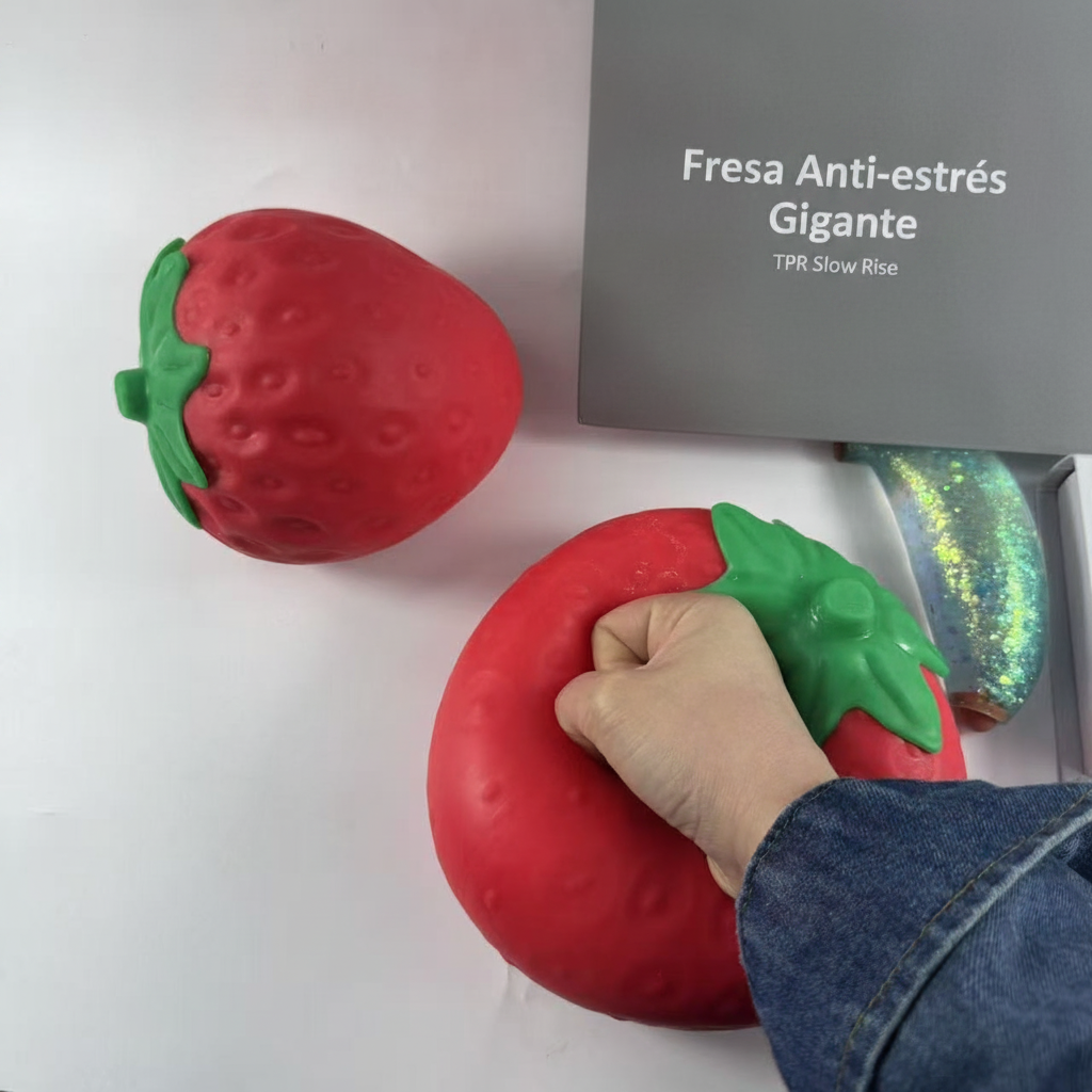 Fresa Antiestrés Gigante Squishy de TPR Slow Rise - 8