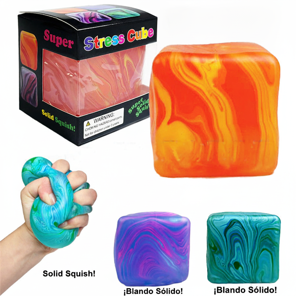 Juguete Antiestres Squish Cubo y Figuras de TPR - 3