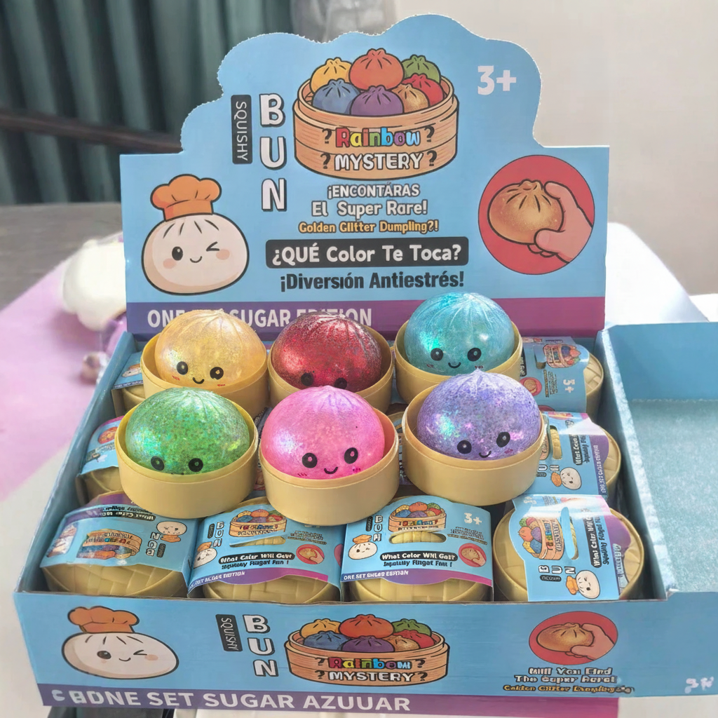 Juguete Antiestés Bun Apretable de TPR con Diseños Variados - 3
