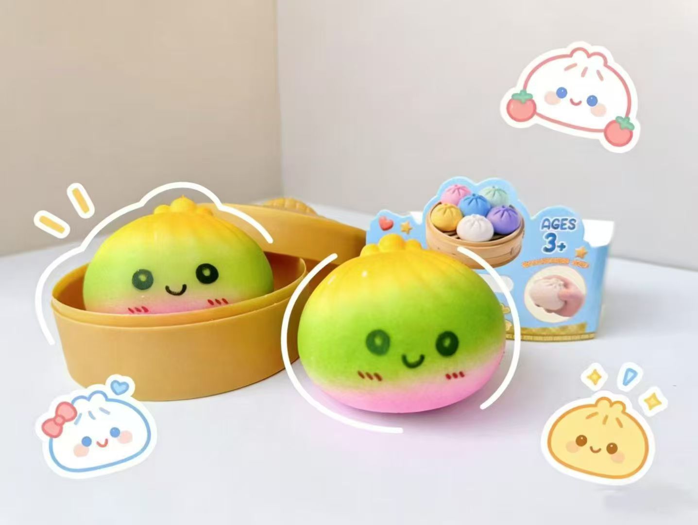 Juguete Antiestés Bun Apretable de TPR con Diseños Variados