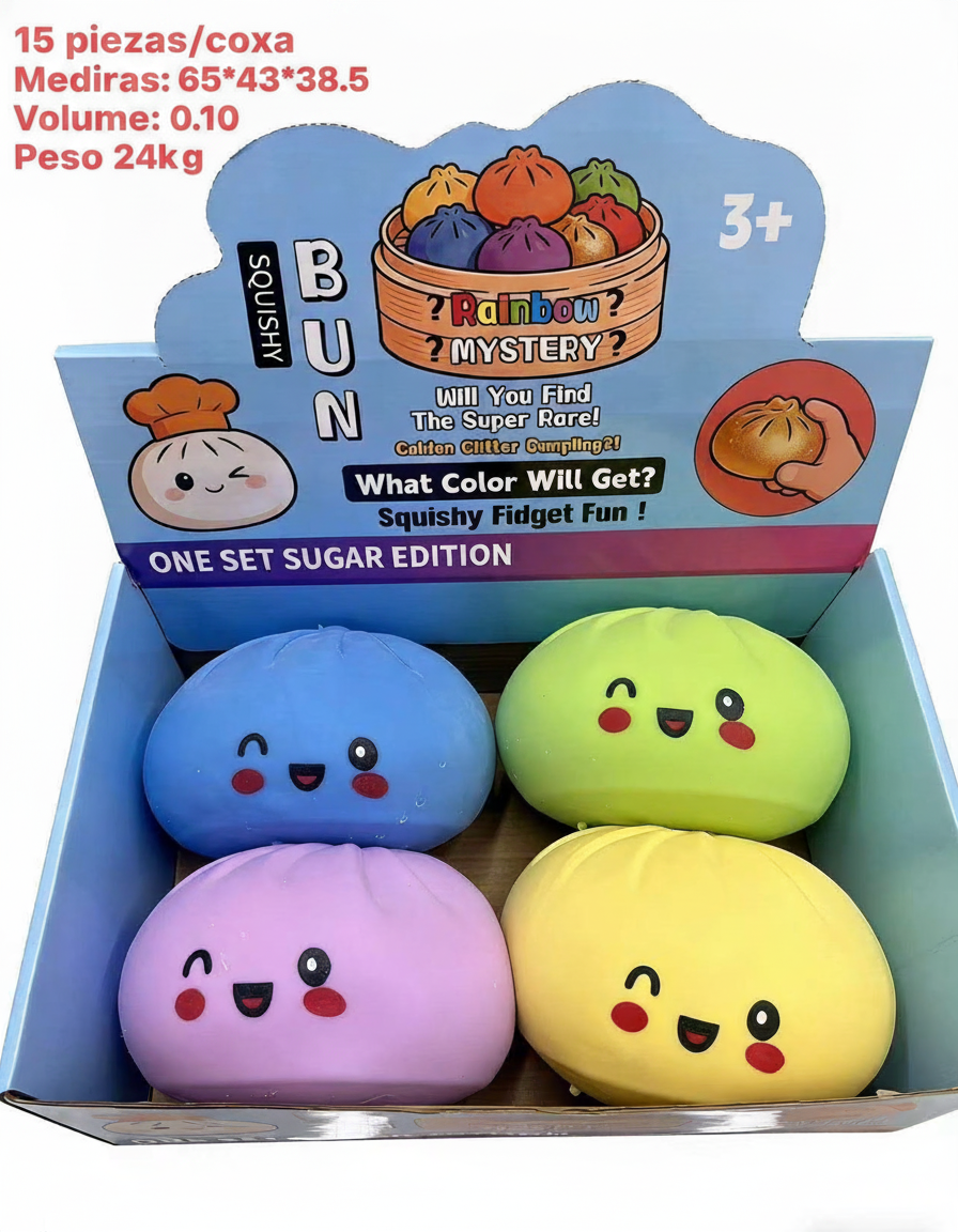 Juguete Antiestés Bun Apretable de TPR con Diseños Variados