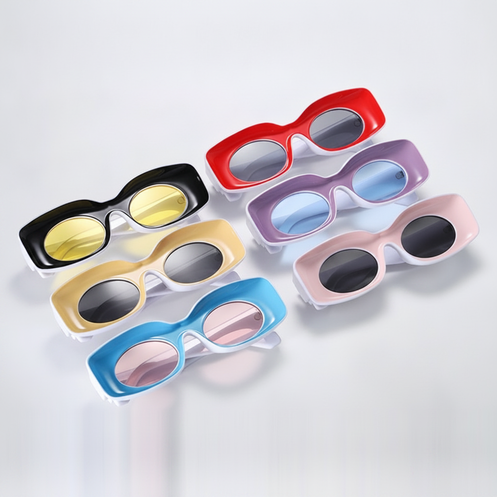 Lentes de sol cuadrados candy color UV400 unisex - 3