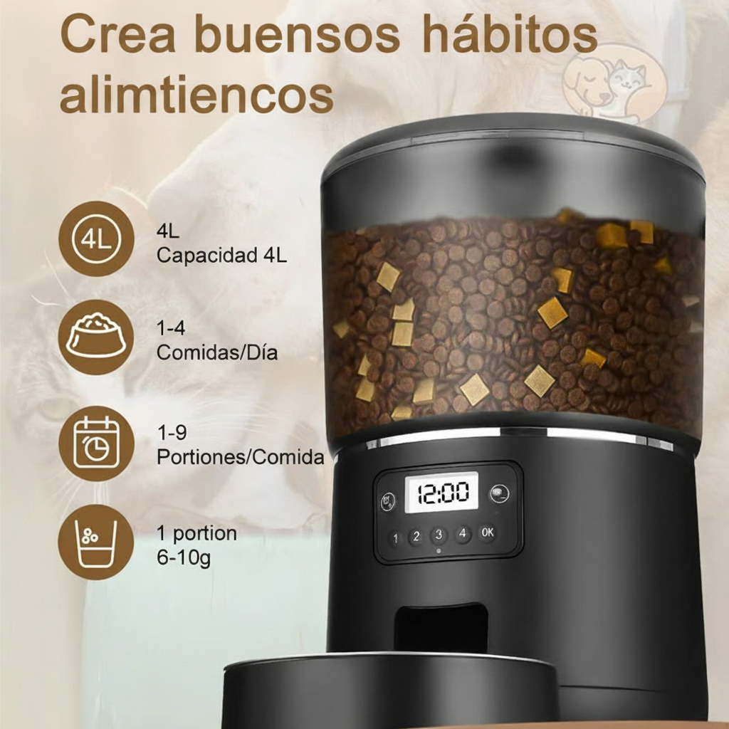 Comedero Automático para Mascotas 4L con WiFi y App - 3