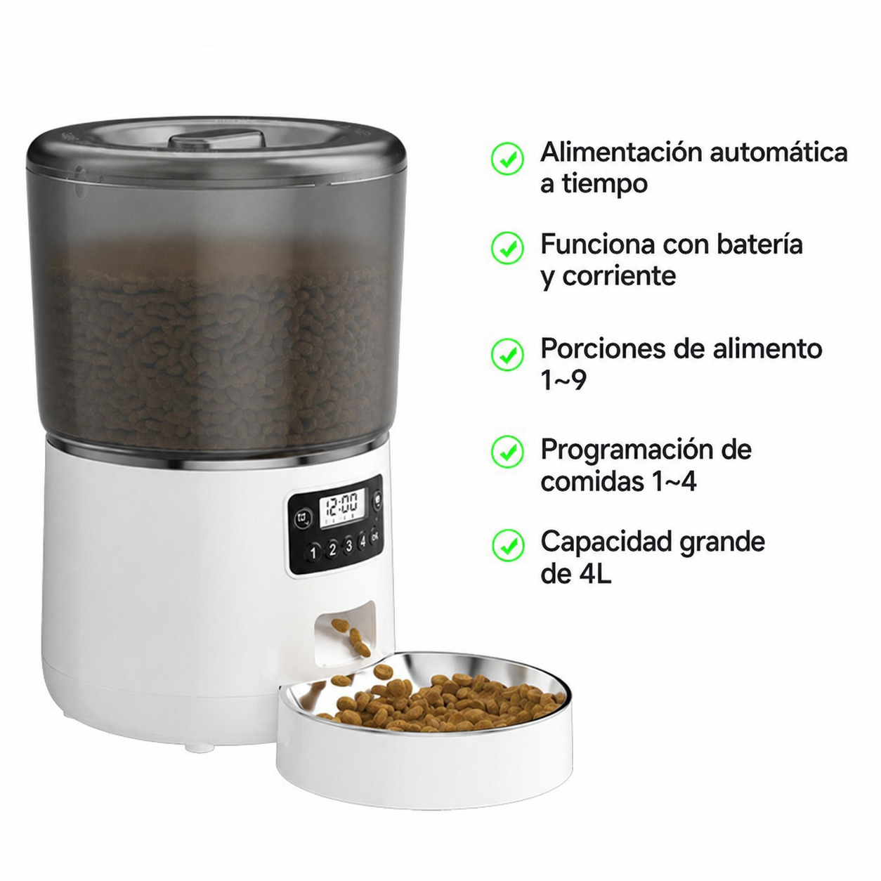 Comedero Automático para Mascotas 4L con WiFi y App