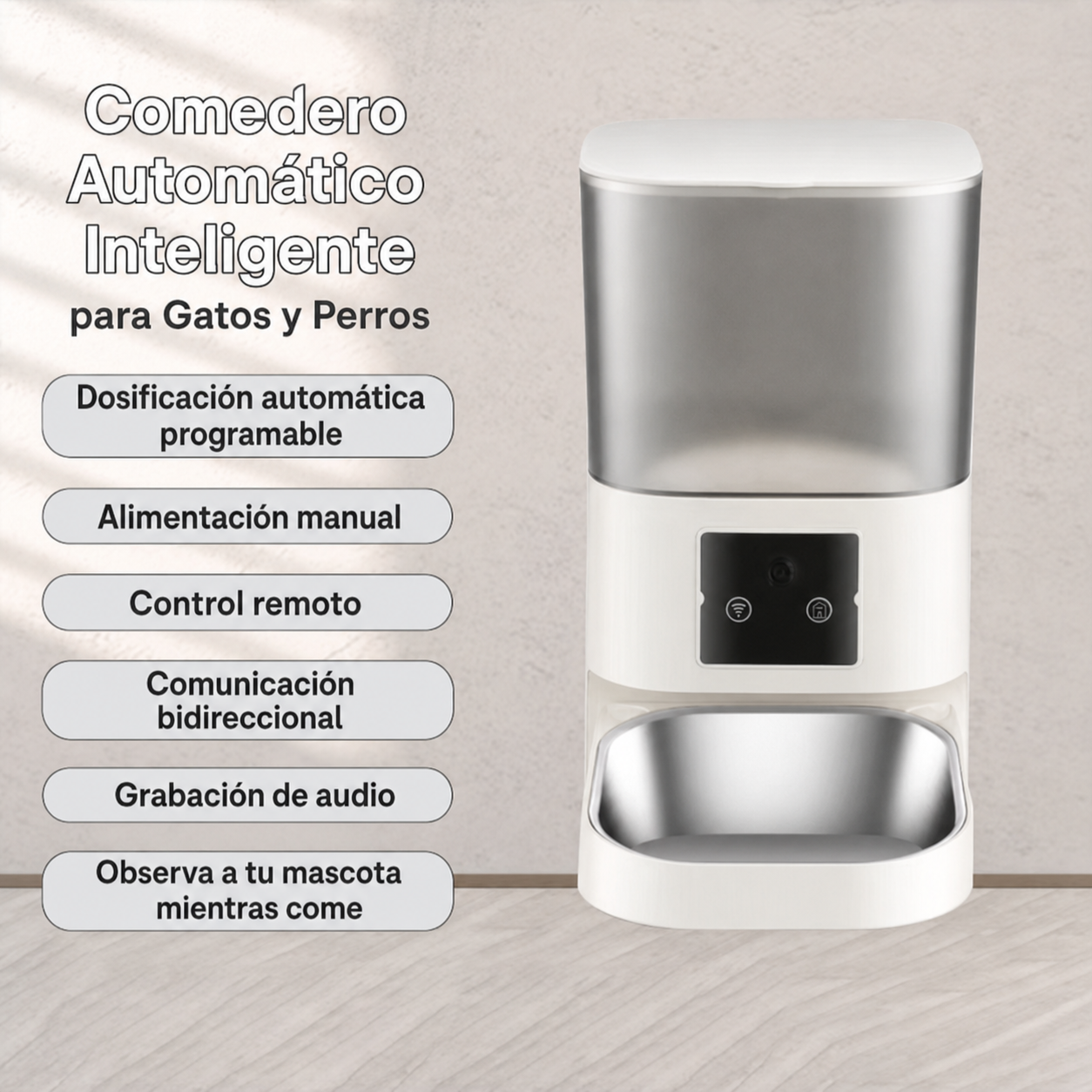 Comedero Automático Inteligente para Gatos y Perros