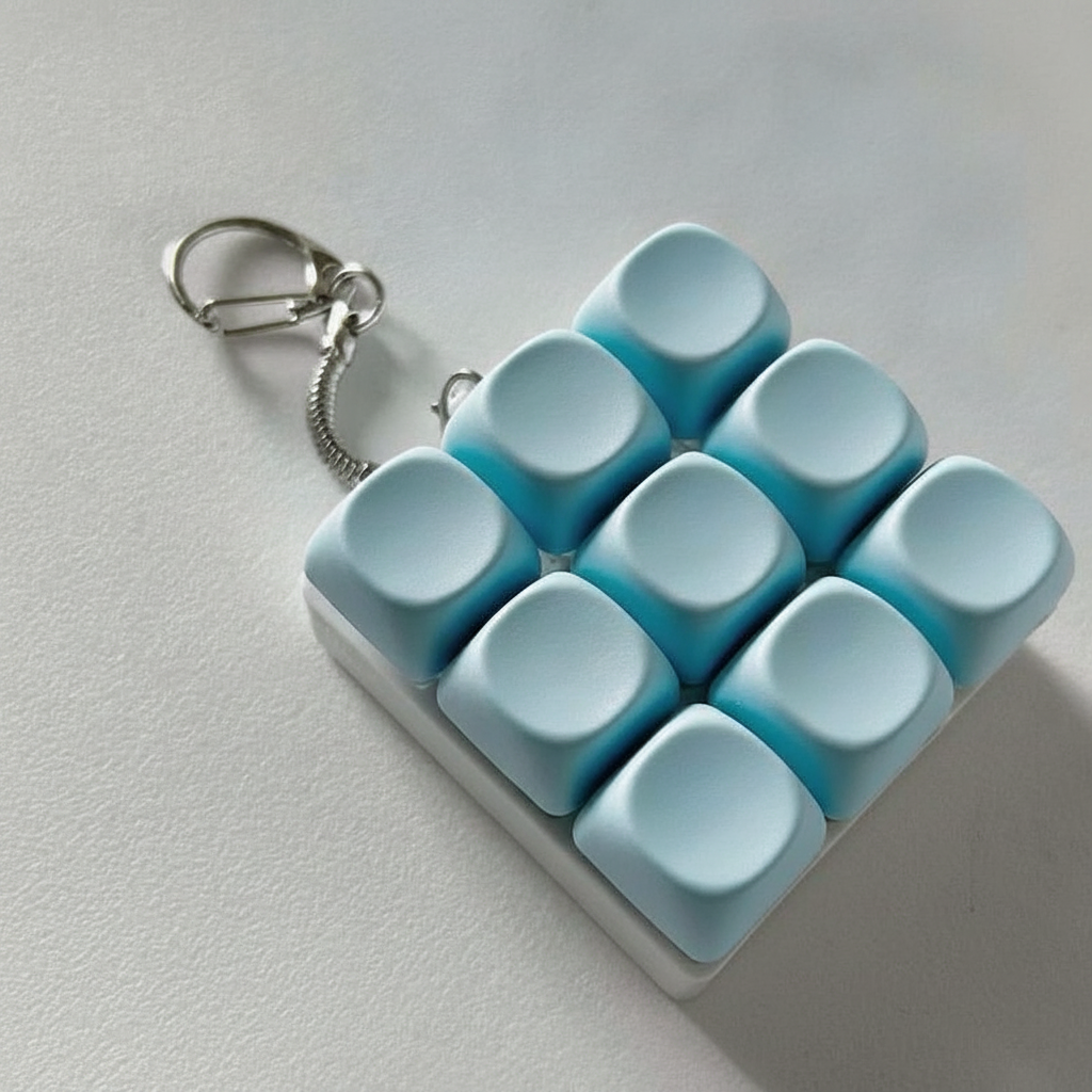 Llavero Antiestrés Teclado Mecánico Macaron con Luz - 2