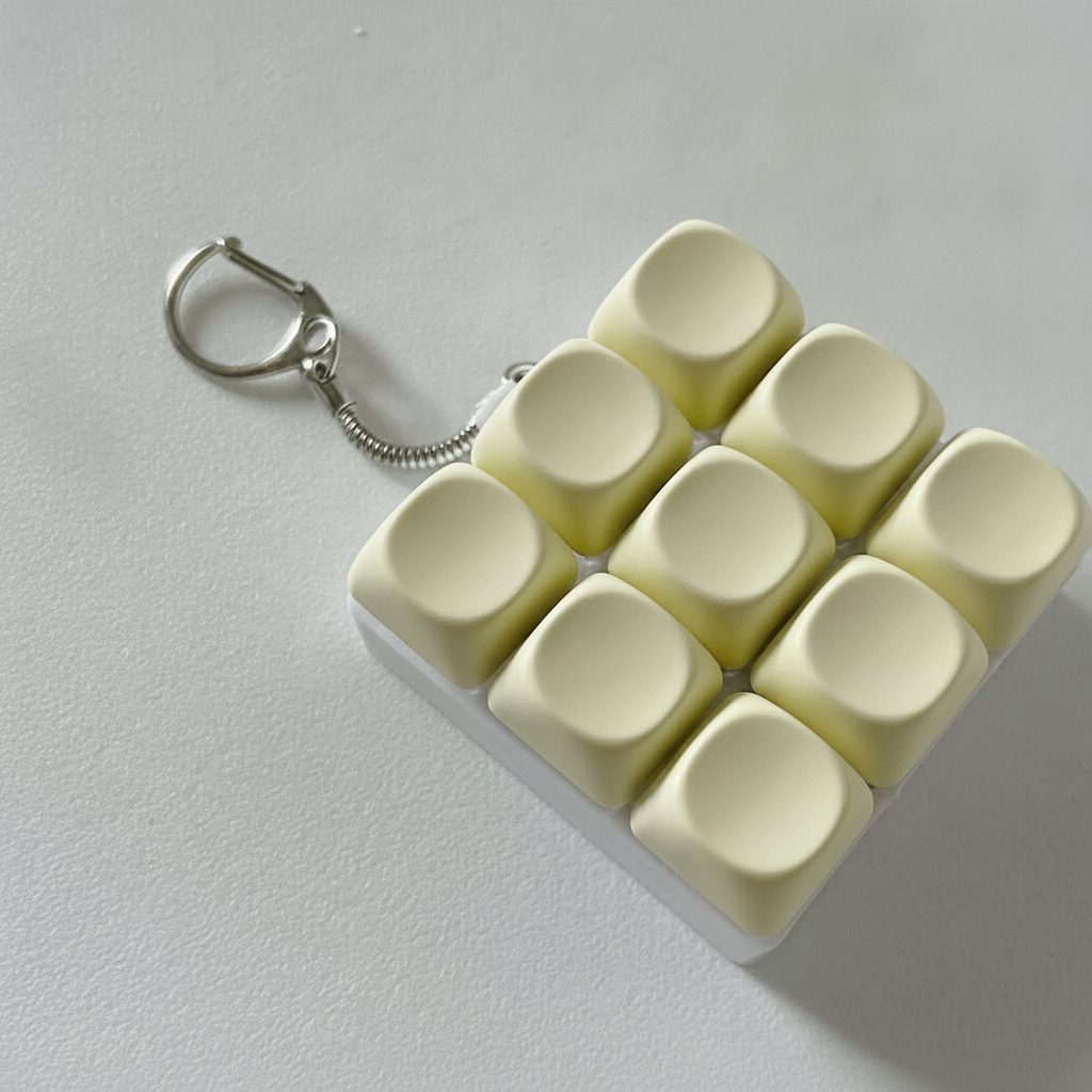Llavero Antiestrés Teclado Mecánico Macaron con Luz - 4