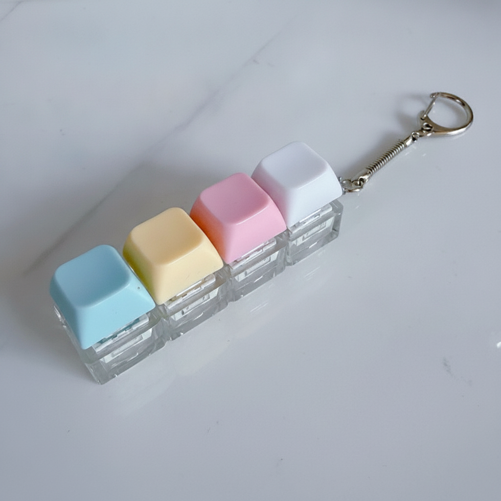 Llavero antiestrés de tecla de teclado macarón - 2