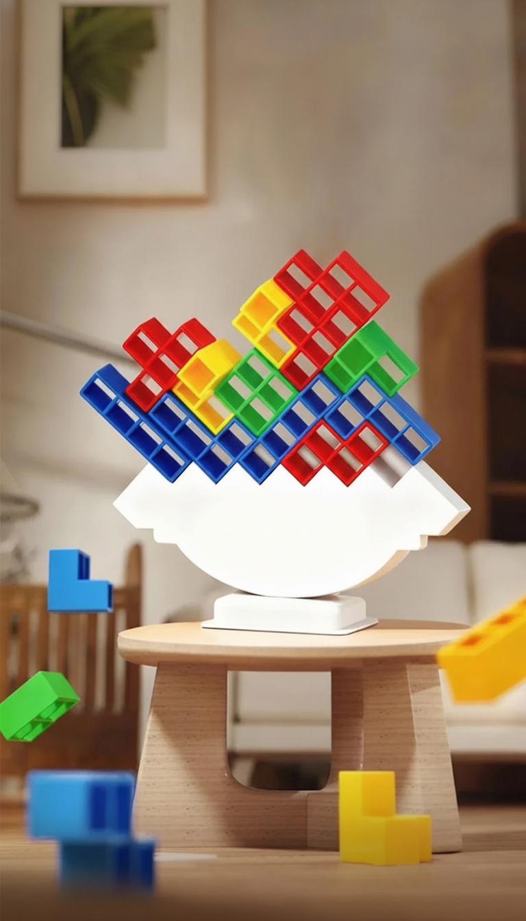 Juego de Equilibrio Tipo Tetris Apilable 16-64 pzas - 8