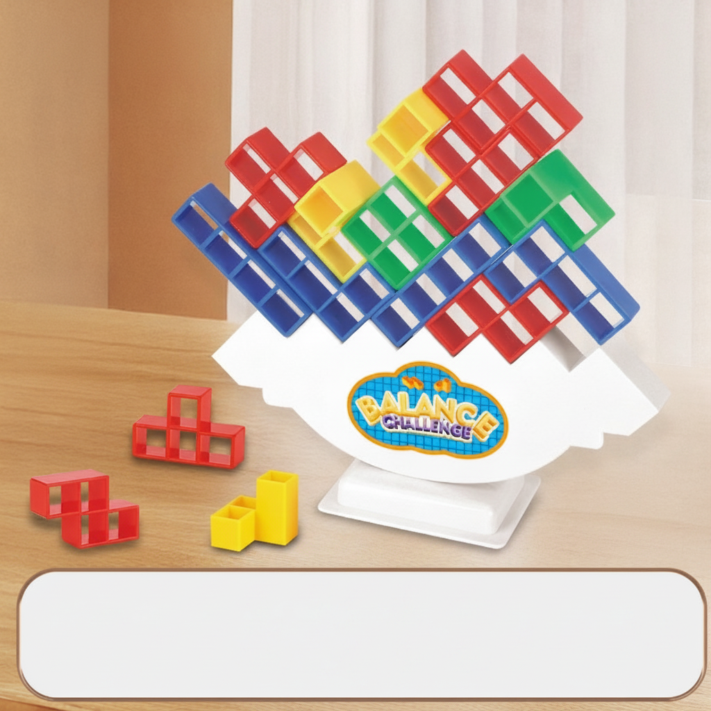 Juego de Equilibrio Tipo Tetris Apilable 16-64 pzas