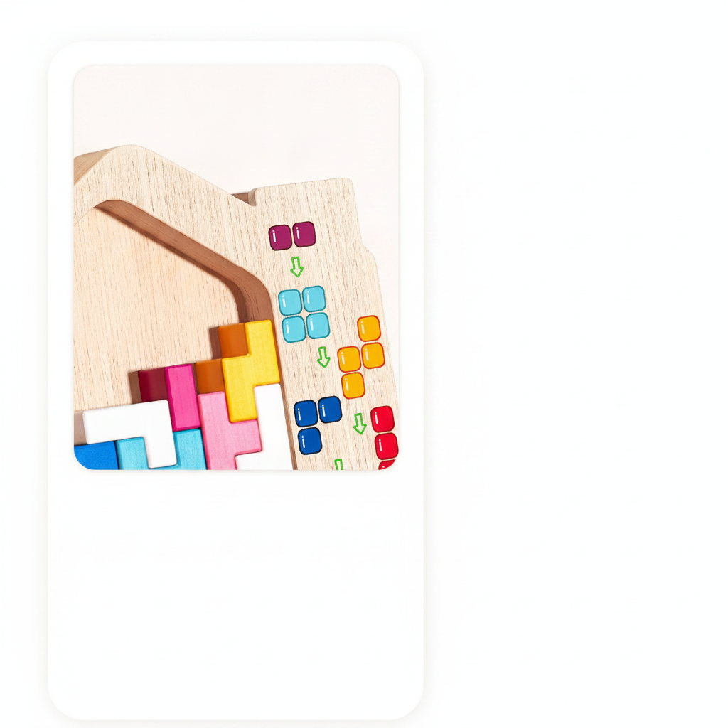 Bloques Magnéticos Tetris de Madera para Niños 4-6 Años - 4