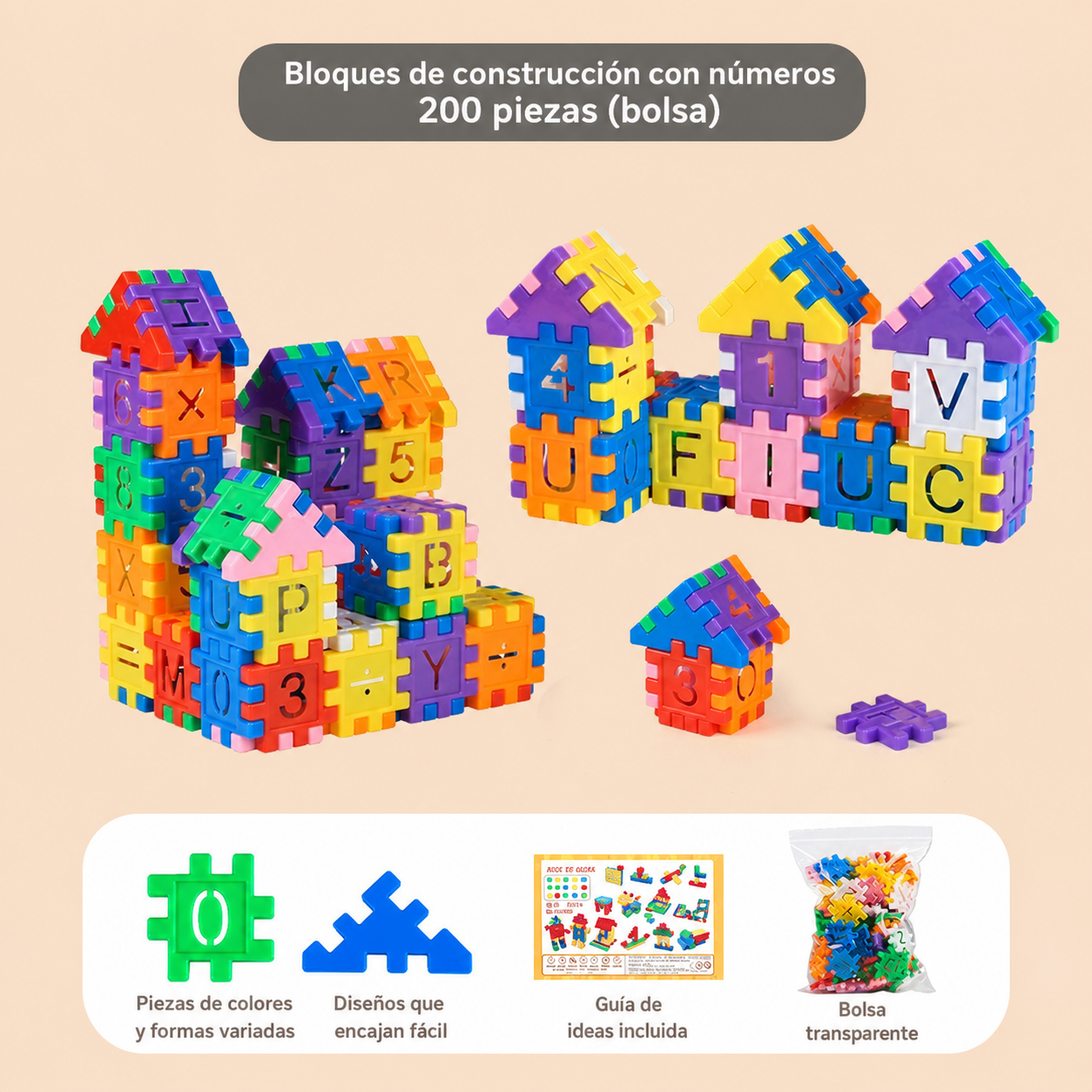 Bloques de Construcción con Números para Niños DIY - 7