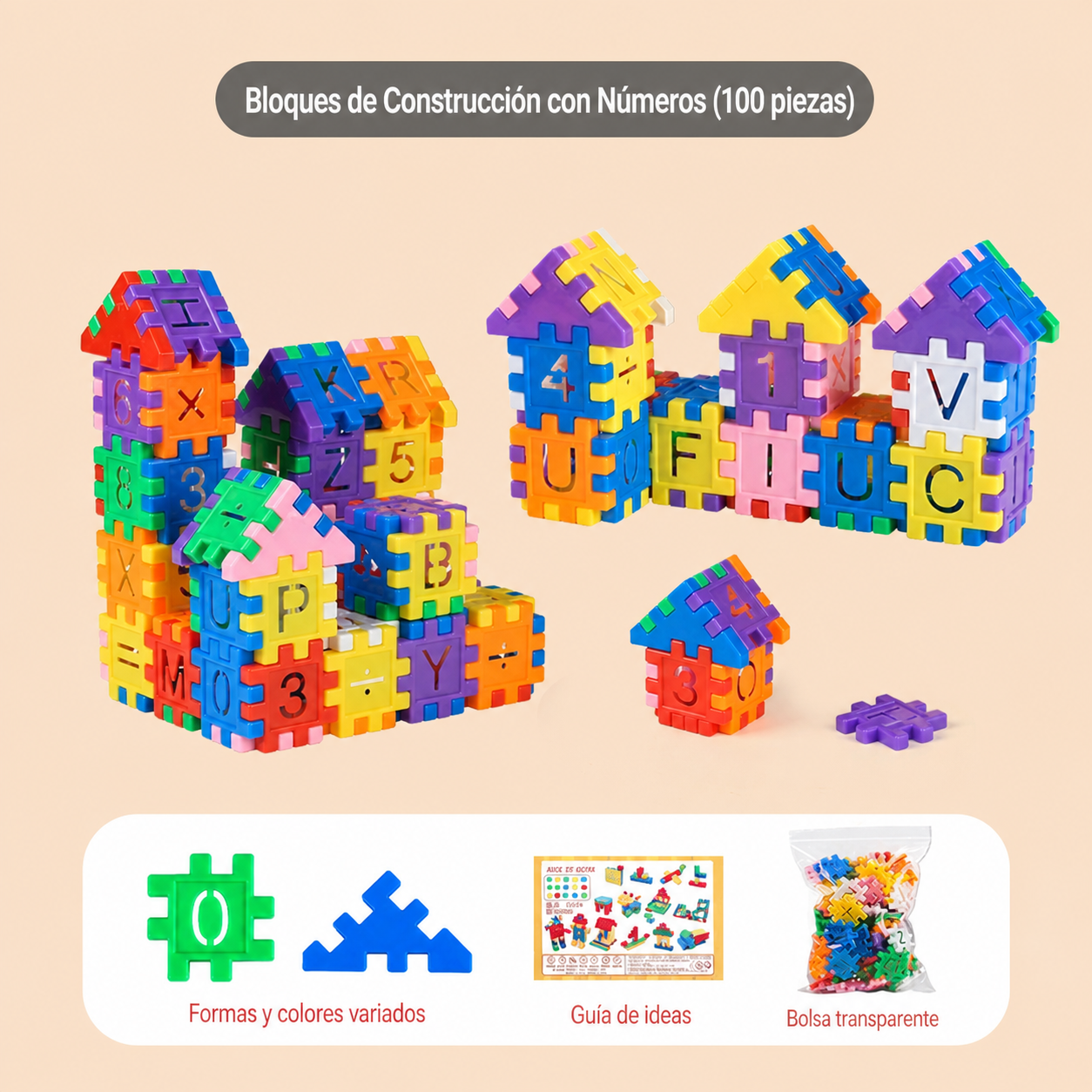 Bloques de Construcción con Números para Niños DIY
