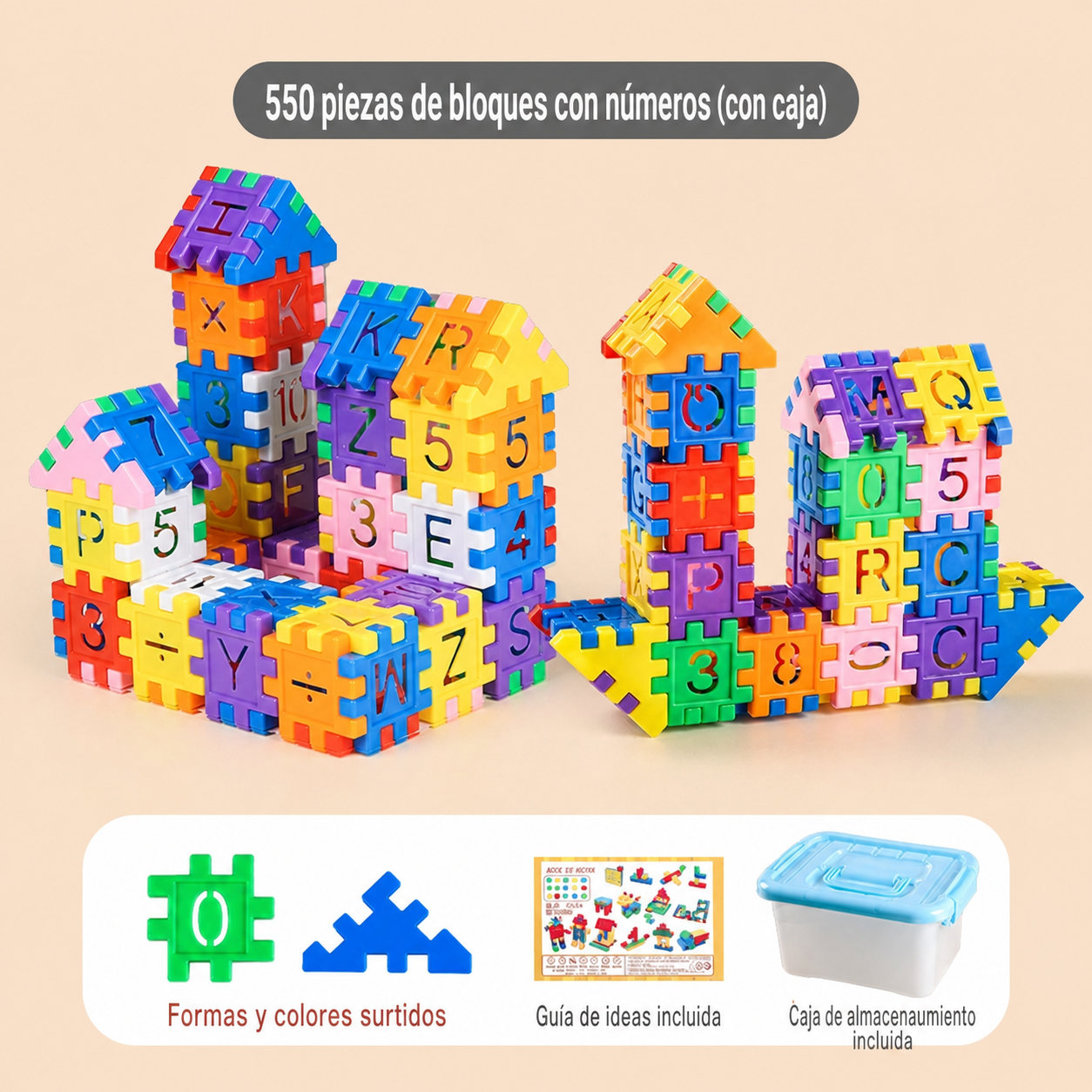 Bloques de Construcción con Números para Niños DIY