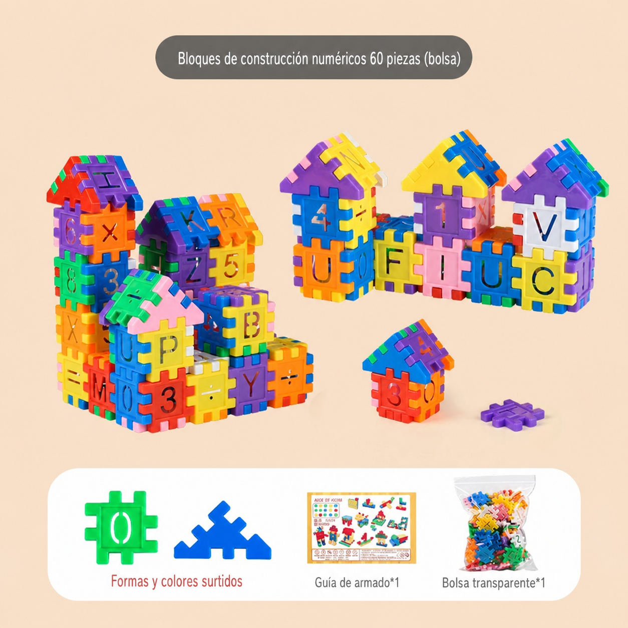 Bloques de Construcción con Números para Niños DIY