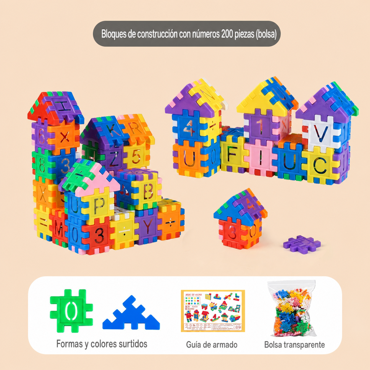 Bloques de Construcción con Números para Niños DIY