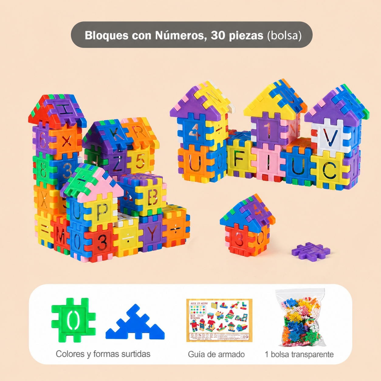 Bloques de Construcción con Números para Niños DIY