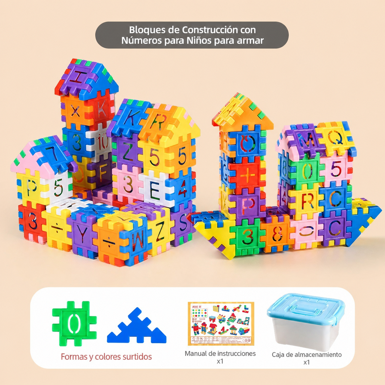 Bloques de Construcción con Números para Niños DIY