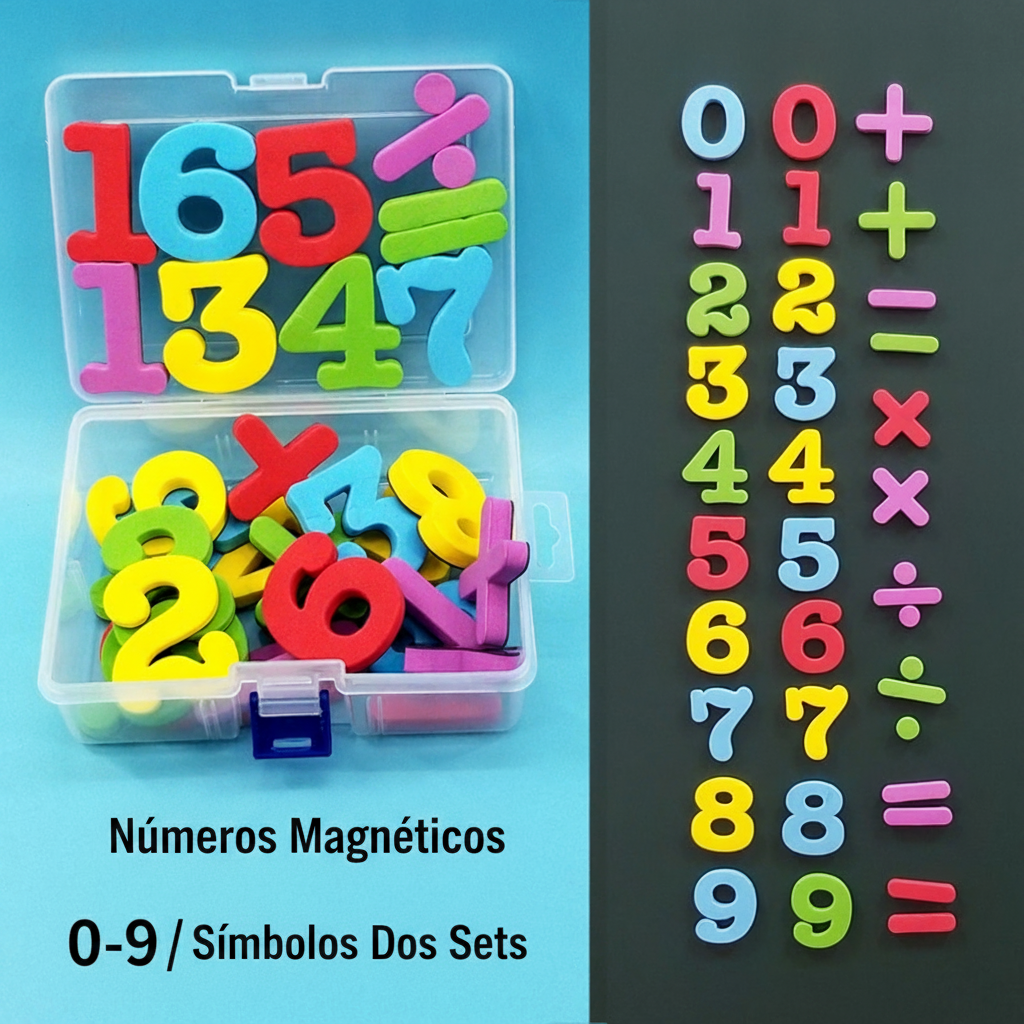 Letras y Números Magnéticos para Refrigerador Niños - 9