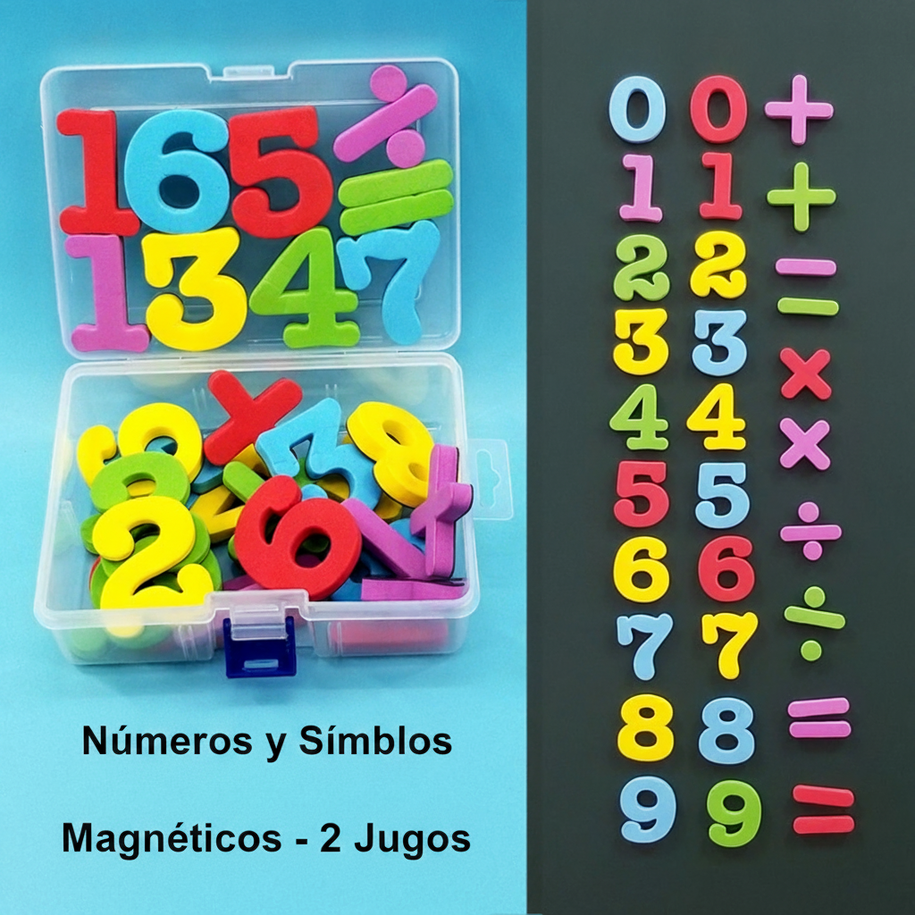 Letras y Números Magnéticos para Refrigerador Niños