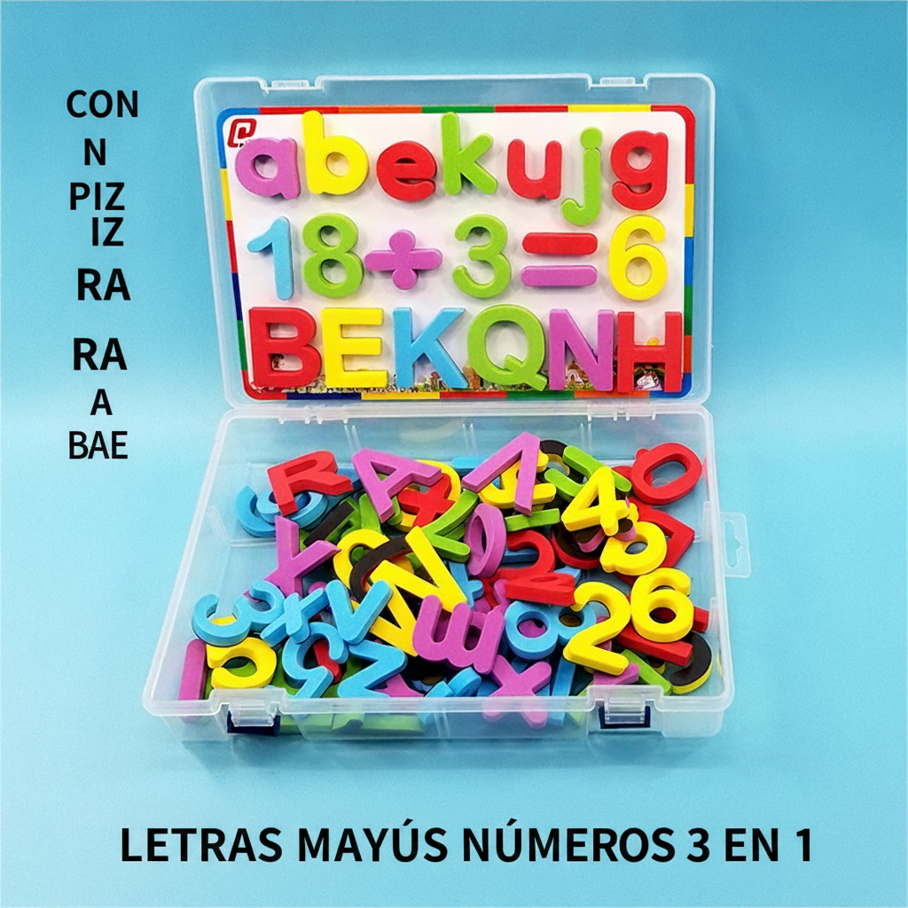 Letras y Números Magnéticos para Refrigerador Niños